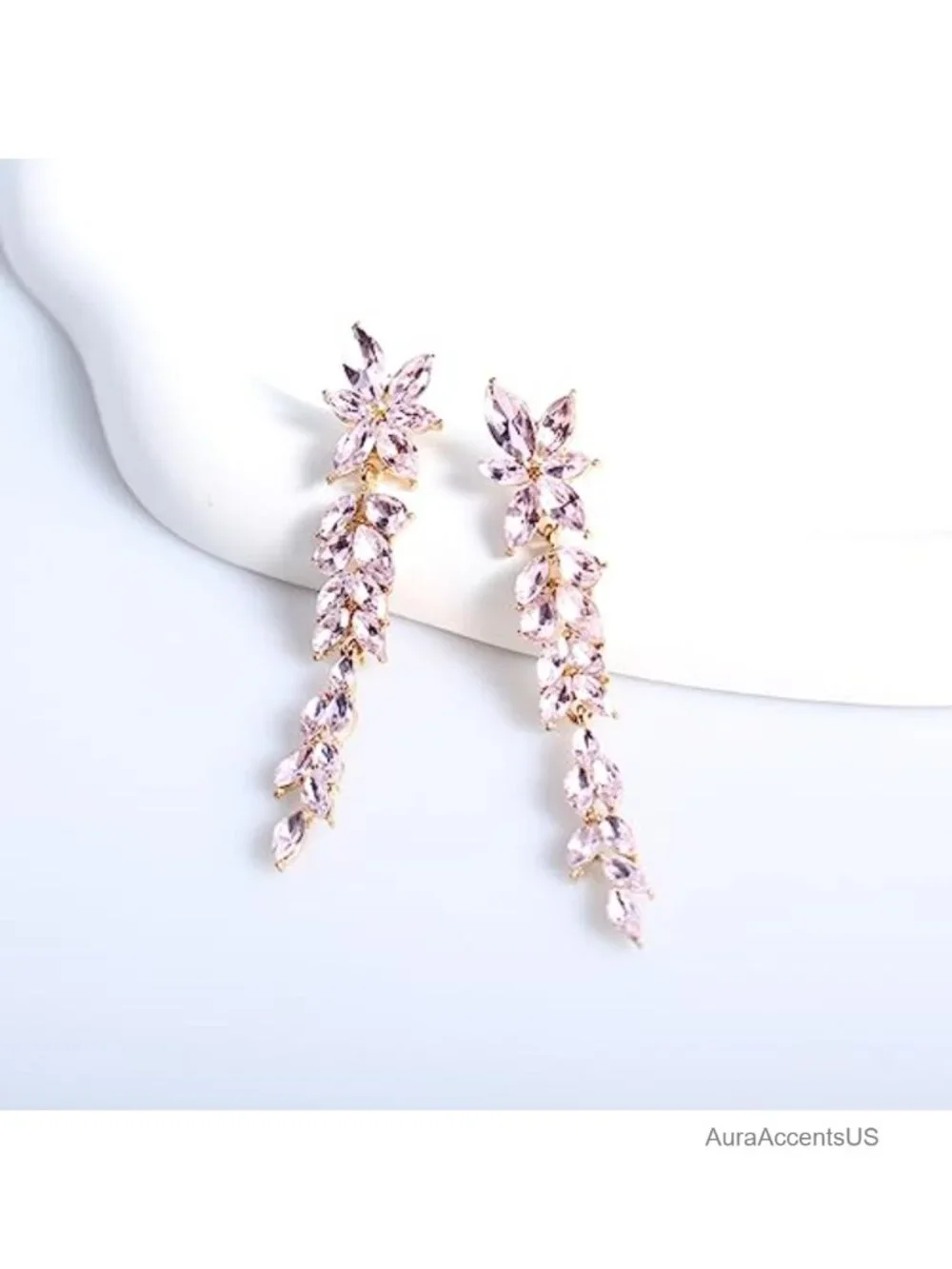 Rhinestone Drop Dangle Earrings Sparkly Crystal Chandelier Bridal Wedding